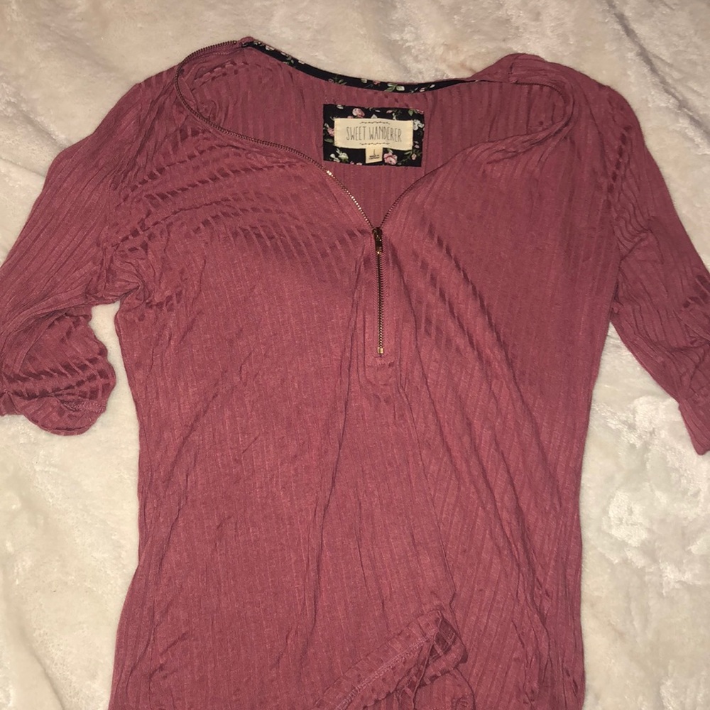 Pink Zipper Top
